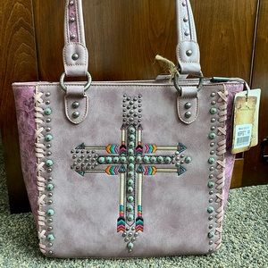 Purple Cross Concealed Carry Montana West Purse